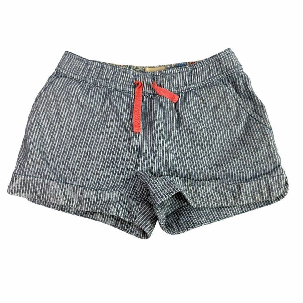 Boden 6 Year Denim Striped Shorts